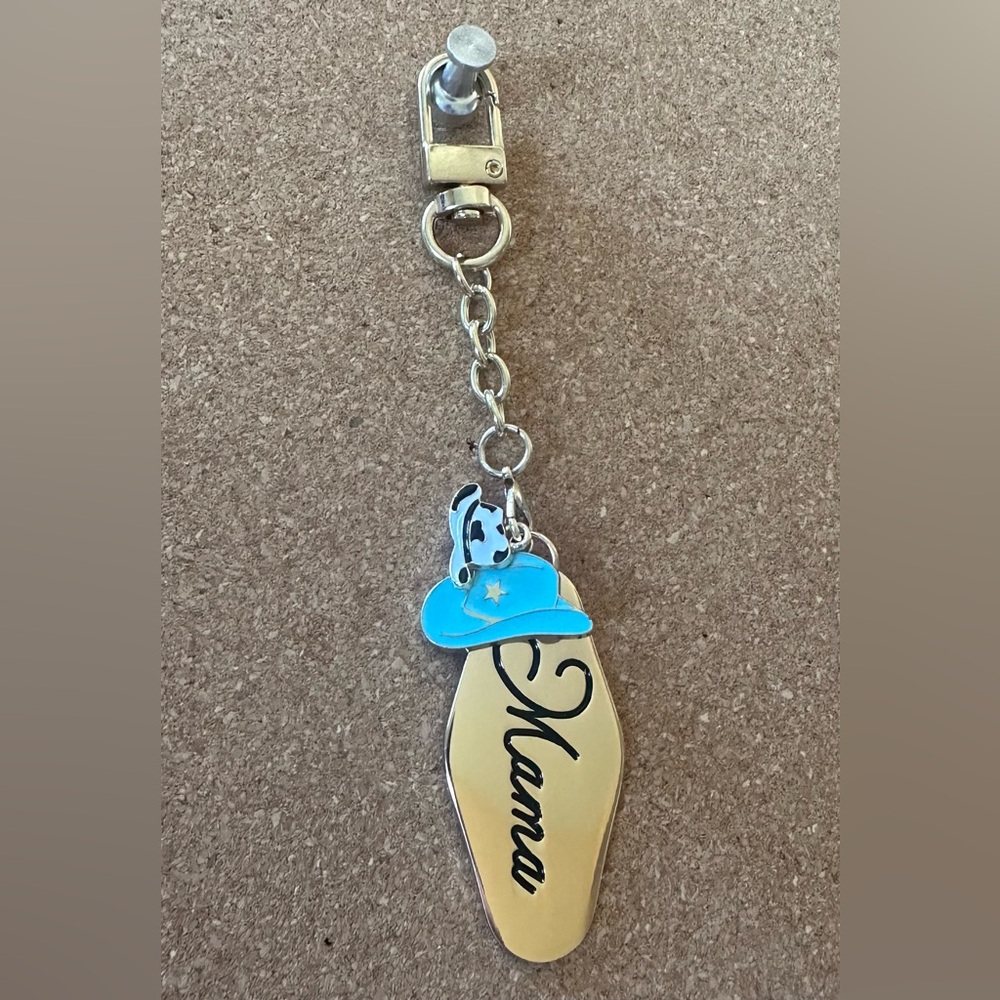 🆕 “Mama” Keychain Bag Charm with cowboy hats